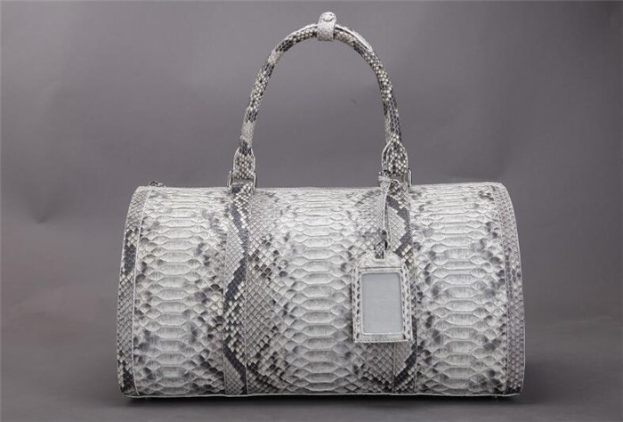 Vintage Design Custom Python Leather Duffle Bags Men Gym Bag for Travelling