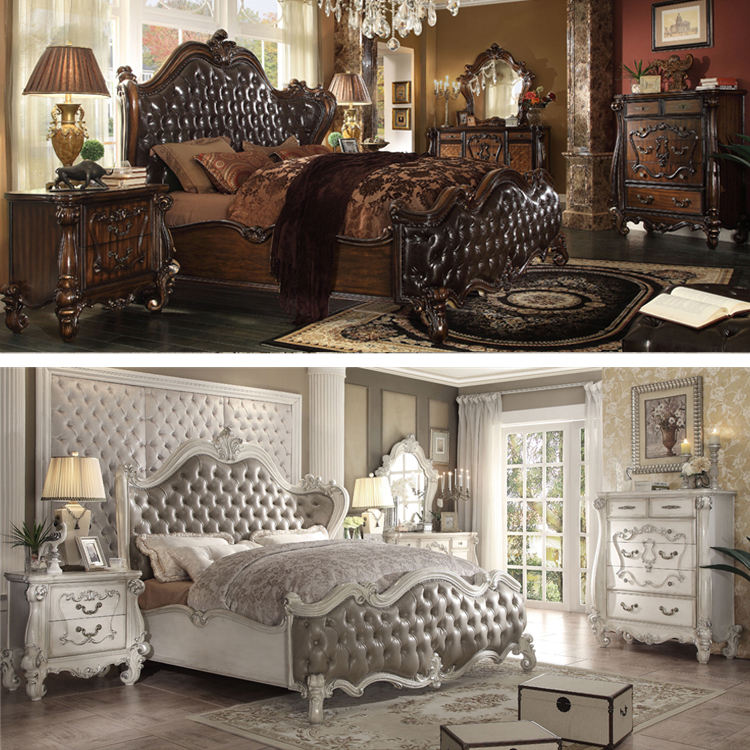 Popular Antique Design Bedroom Furniture Latest King Size Bed for Home Use