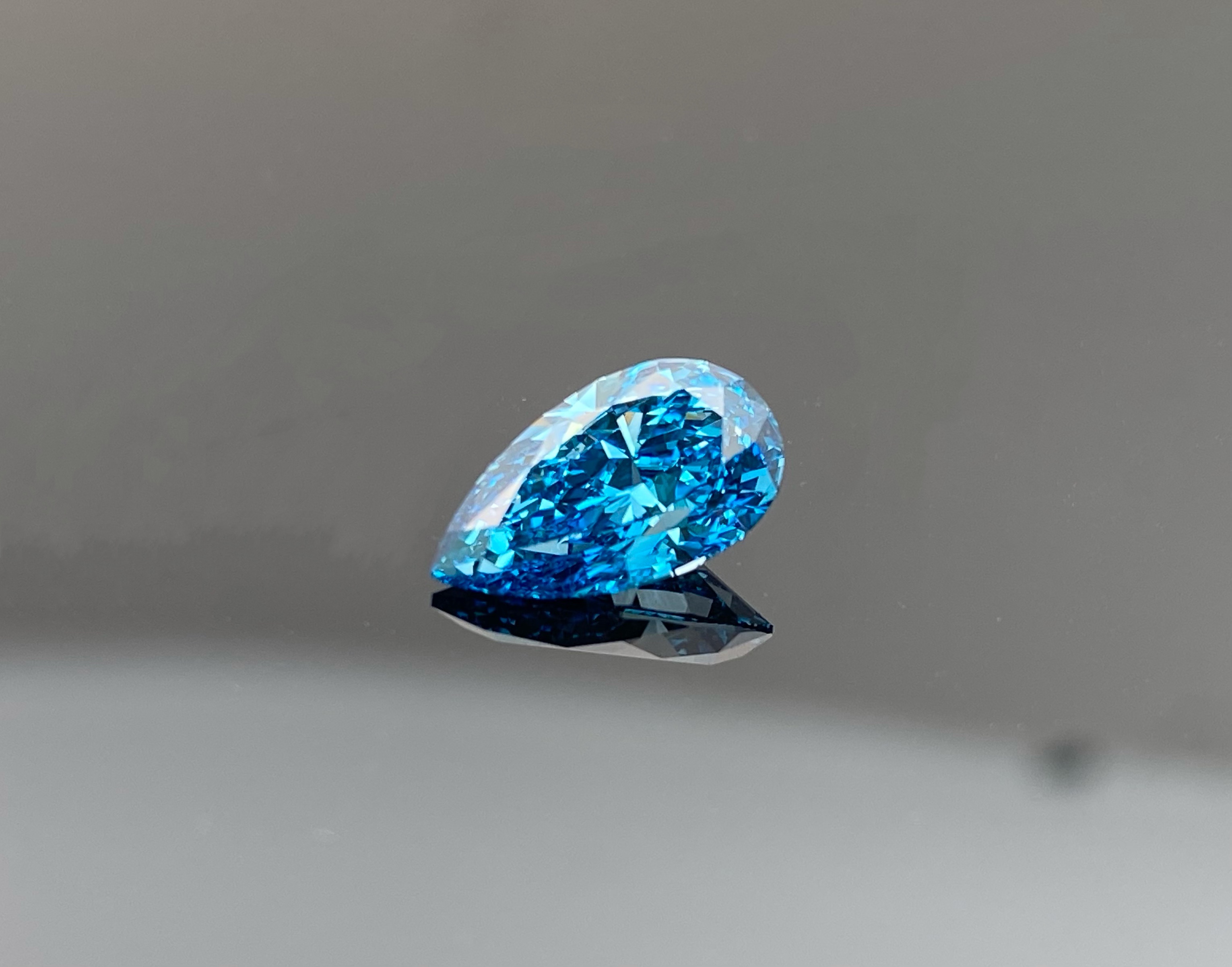 XINGUANG JEWELRY 1.2ct Fancy Pear Cut Blue Diamond CVD Colored Diamond Lab Diamond