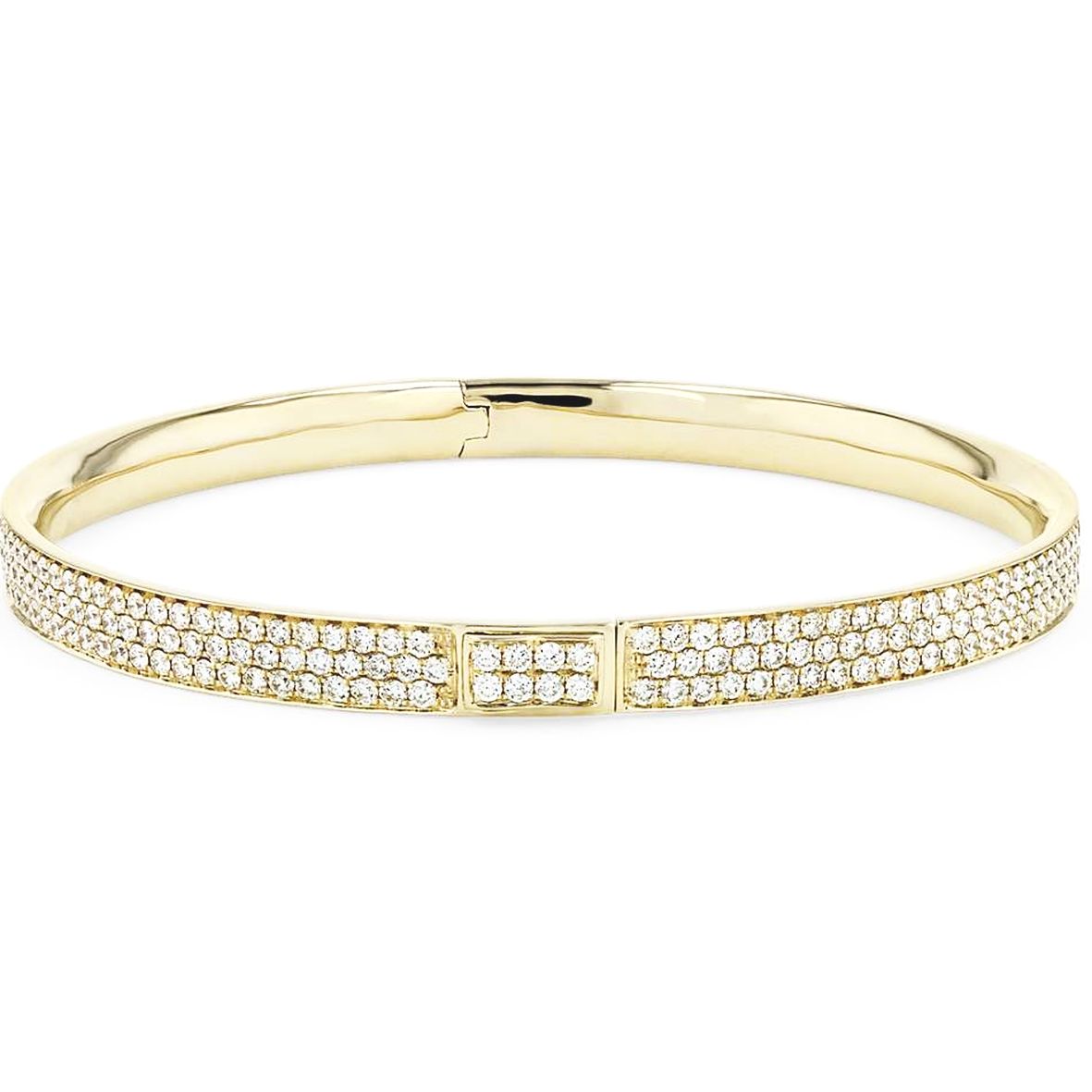 Solid 14K1/18K Rose Gold Real Diamond Bangle&Bracelet For Women Customize Fine Jewelry