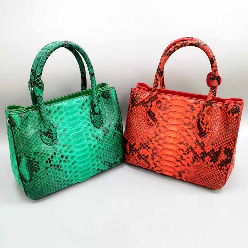 2021Women's luxury handbag first lady bag raw boa skin high end custom large capacity fashion trend