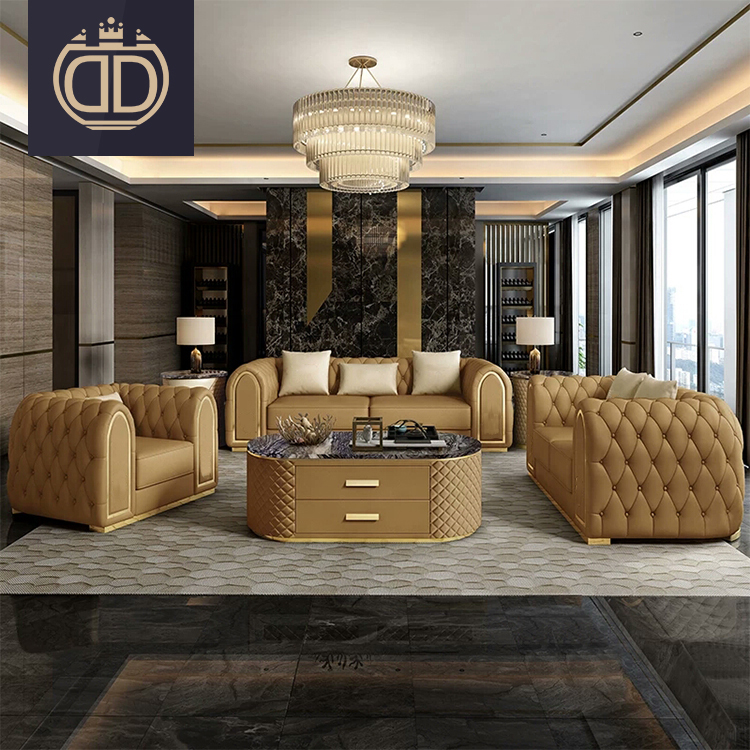 high class brand big whole house decor leather furniture sofa living room modern sofa set luxury all