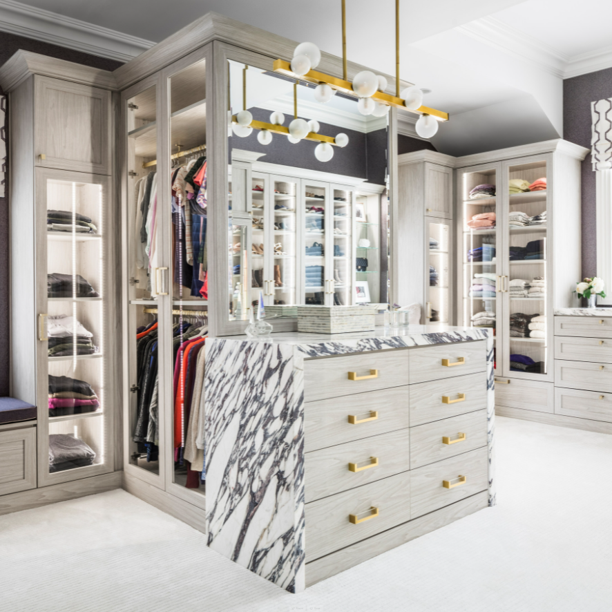 2022 HangZhou Vermont Top Quality Modern Glass Door Walk In Closet Wardrobe Bedroom Furniture